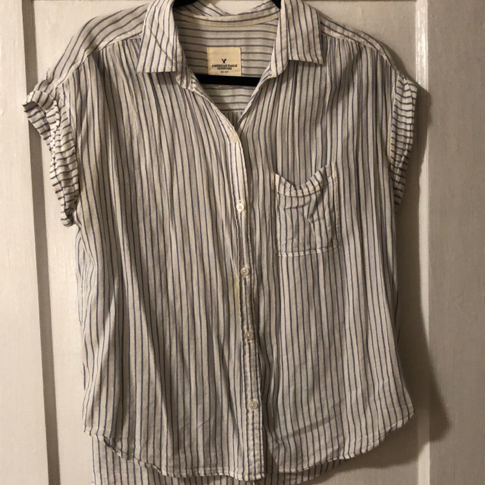 AEO Striped Button Up Shirt